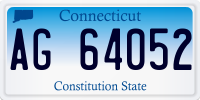 CT license plate AG64052