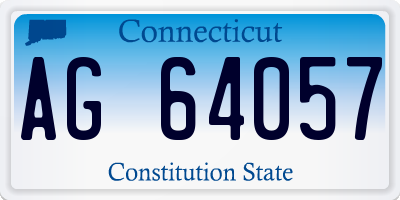CT license plate AG64057