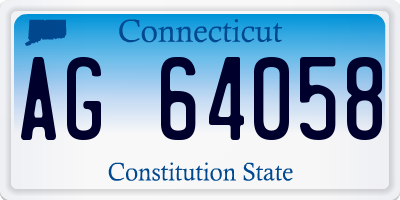 CT license plate AG64058