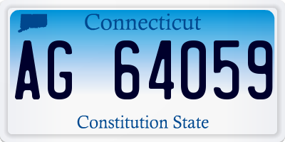 CT license plate AG64059