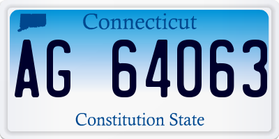 CT license plate AG64063