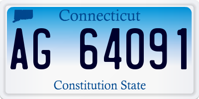 CT license plate AG64091