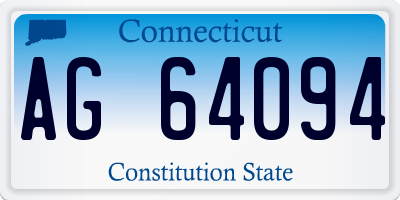 CT license plate AG64094