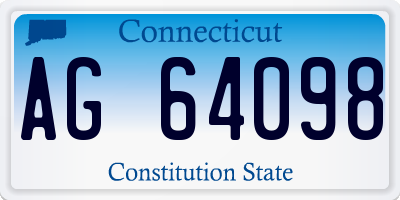 CT license plate AG64098