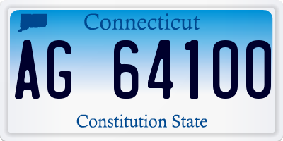 CT license plate AG64100