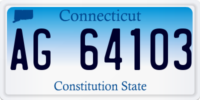 CT license plate AG64103