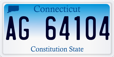 CT license plate AG64104