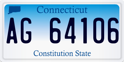CT license plate AG64106