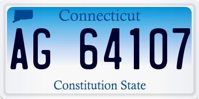 CT license plate AG64107
