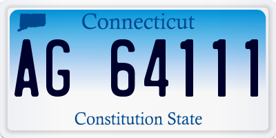 CT license plate AG64111