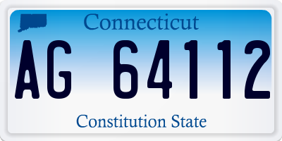 CT license plate AG64112