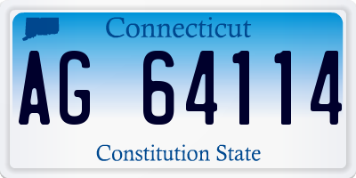CT license plate AG64114