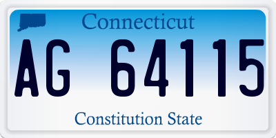 CT license plate AG64115