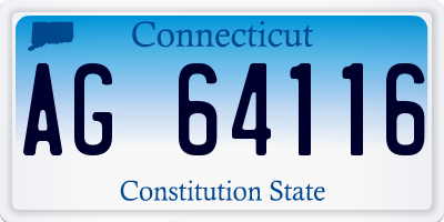 CT license plate AG64116