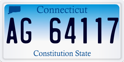CT license plate AG64117