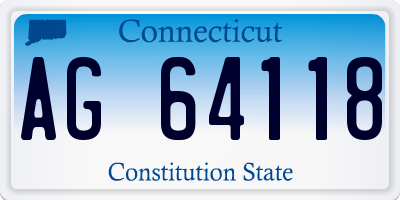 CT license plate AG64118