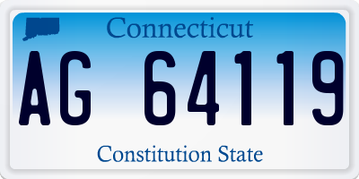 CT license plate AG64119