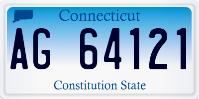 CT license plate AG64121
