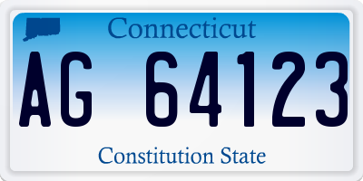 CT license plate AG64123