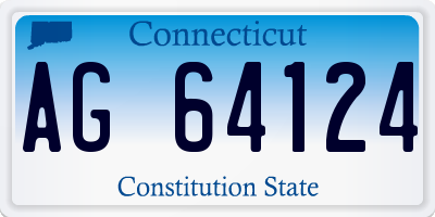 CT license plate AG64124