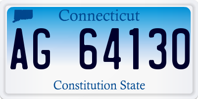 CT license plate AG64130