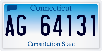 CT license plate AG64131