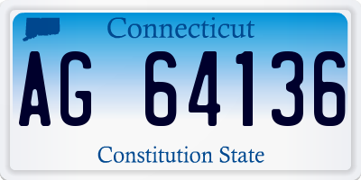 CT license plate AG64136