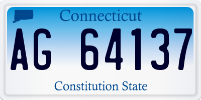 CT license plate AG64137