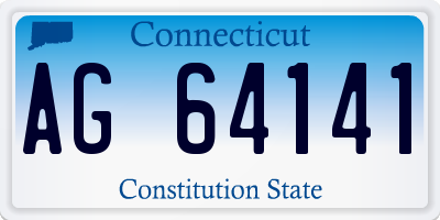 CT license plate AG64141