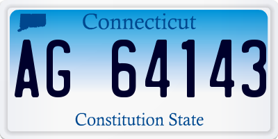 CT license plate AG64143