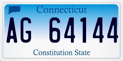 CT license plate AG64144