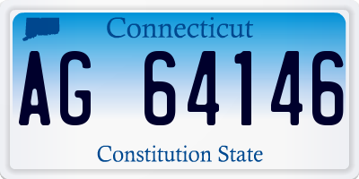 CT license plate AG64146