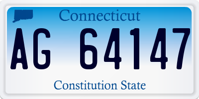 CT license plate AG64147