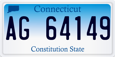 CT license plate AG64149
