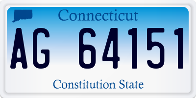 CT license plate AG64151