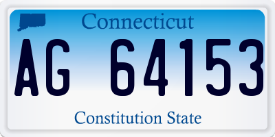 CT license plate AG64153