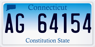 CT license plate AG64154