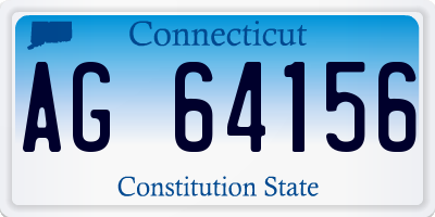 CT license plate AG64156