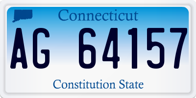 CT license plate AG64157