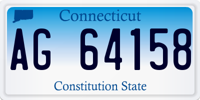 CT license plate AG64158