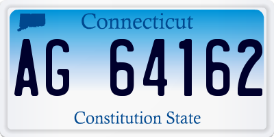 CT license plate AG64162