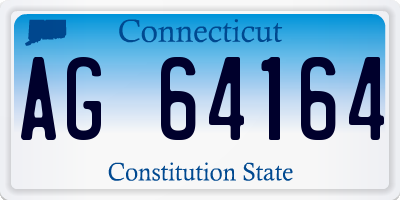 CT license plate AG64164