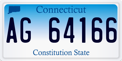 CT license plate AG64166