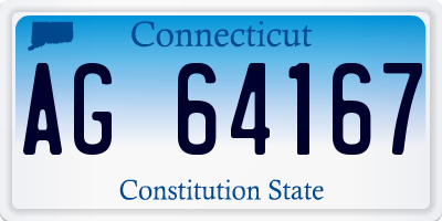 CT license plate AG64167