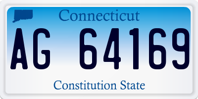 CT license plate AG64169