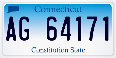 CT license plate AG64171