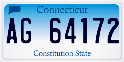 CT license plate AG64172