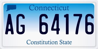 CT license plate AG64176