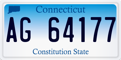 CT license plate AG64177