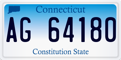 CT license plate AG64180